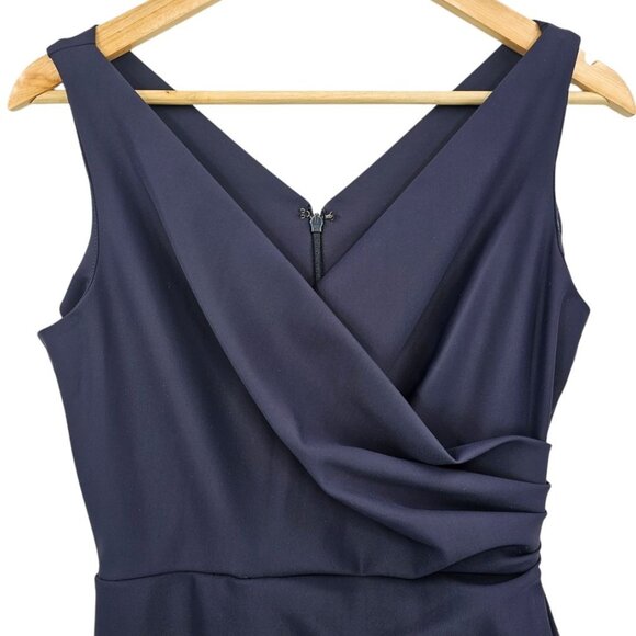 Alex Evenings Womens 4 Navy Compression Ruched Sheath Dress NWT - Picture 3 of 16